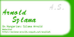arnold szlama business card
